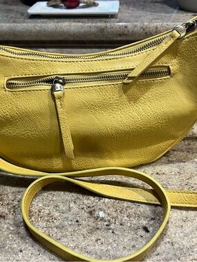 JOY Festive Yellow Leather Crossbody Bag